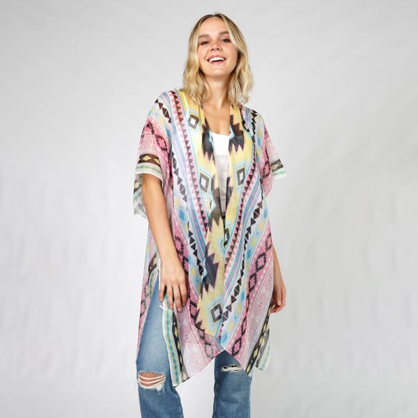 Aztec Print Kimono