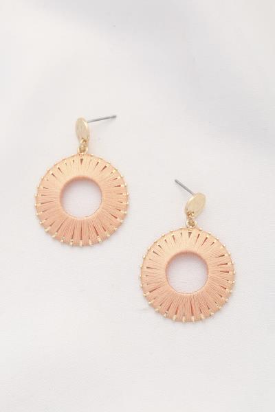Round Thread Wrapped Dangle Earring