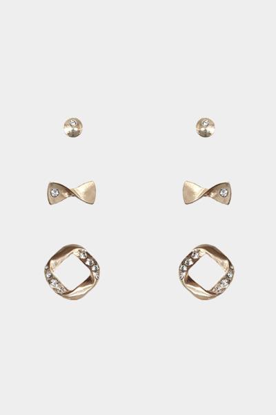 Round Bow Assorted Earring Set