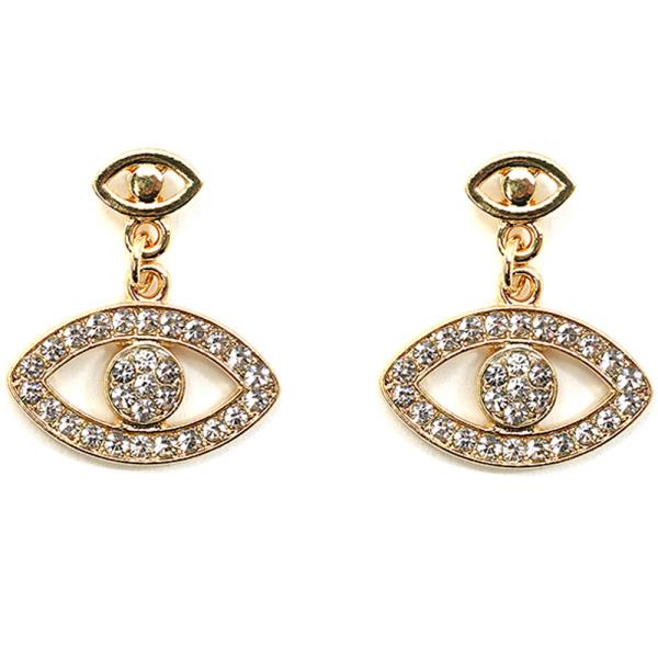Evil Eye Drop Post Earring