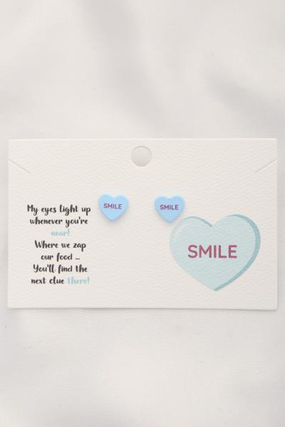 Smile Heart Stud Earring