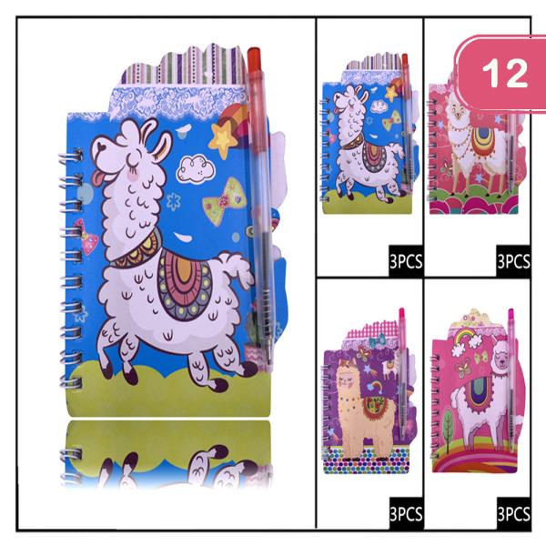 Llama Notebook with Pen (12 Units)