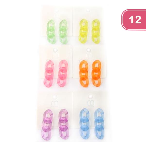 Color Link Drop Earring (12 Units)