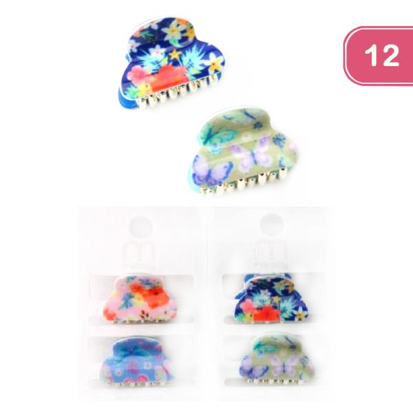 Mini Hair Claw Jaw Clips (12 Units)