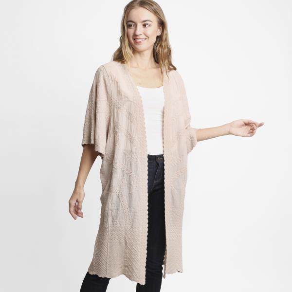 LEAVES PRINT LACE COVER-UP
