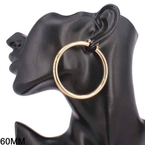 SOLID METAL HOOP EARRING
