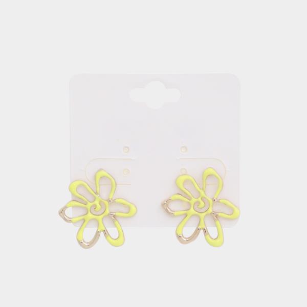 Flower Metal Post Earring