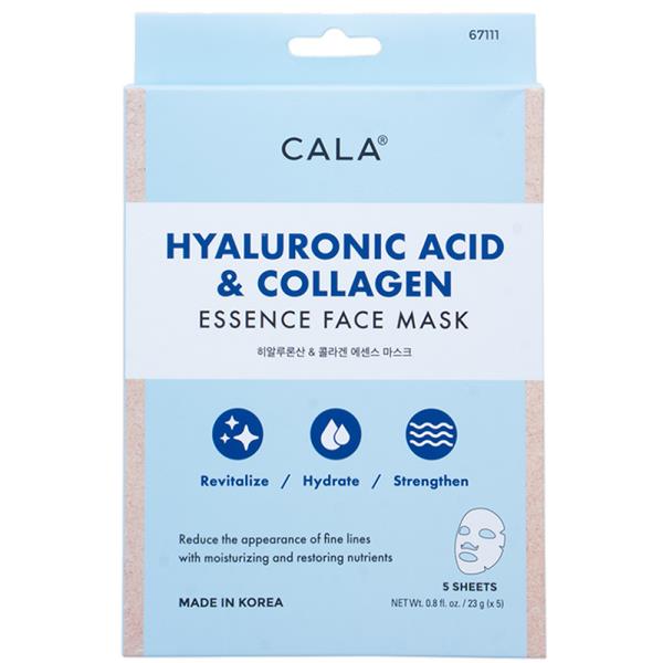CALA HYALURONIC ACID AND COLLAGEN ESSENCE FACE MASK 5 SHEETS SET