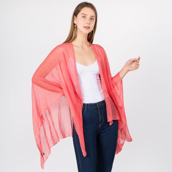 Solid Color Rayon Ruana