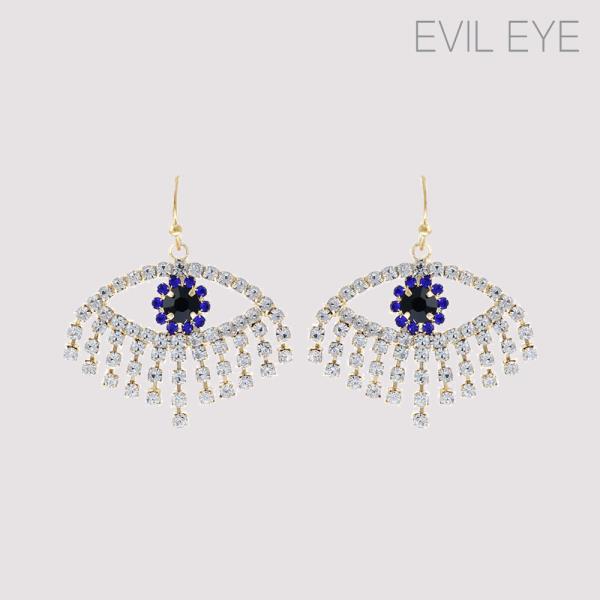 RS Evil Eye Fish Hook Earring