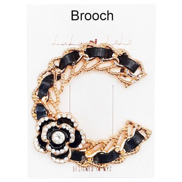 FLOWER METAL BROOCH