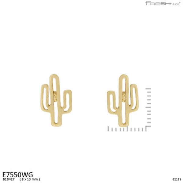 Cactus Metal Earring