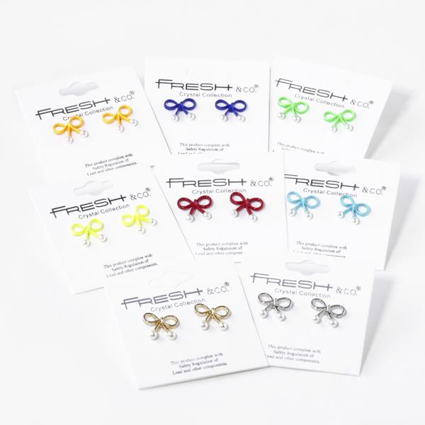 Pearl Bead Bow Earring