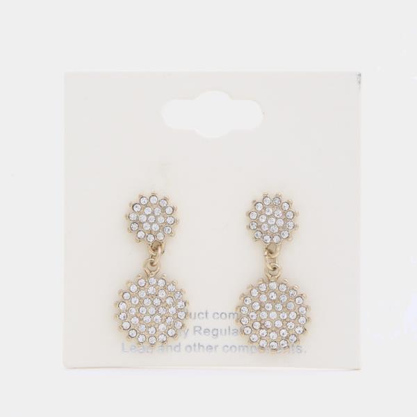 Flower Circle Dangle Earring