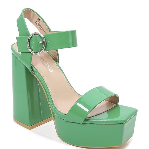 Glossy Ankle Thick Heel (12 Pairs)