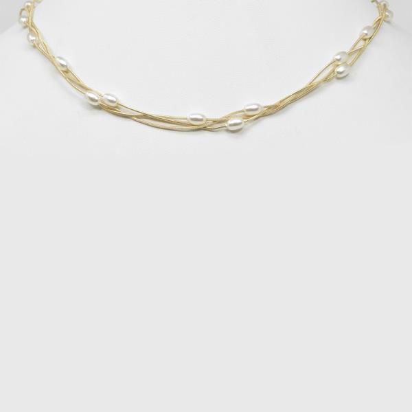Metal Pearl Necklace