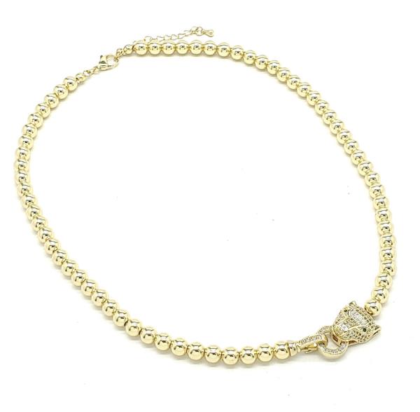 Panther Pendant Ball Necklace