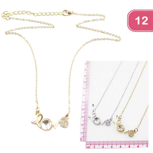 Love Pendant Necklace (12 Units)