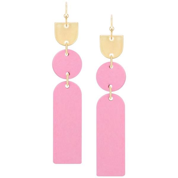 Wood Metal Earrings