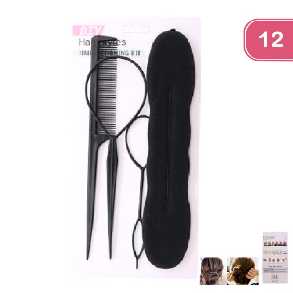 Hair Bun Making Kit (12 Unit)