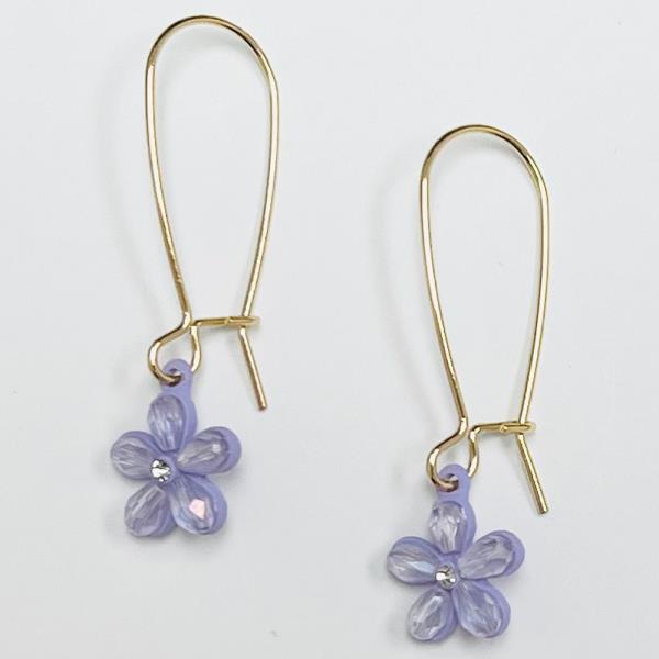 Flower Crystal Dangle Earring