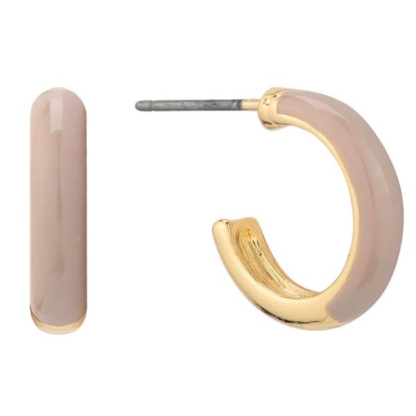 Color Metal Huggie Earring