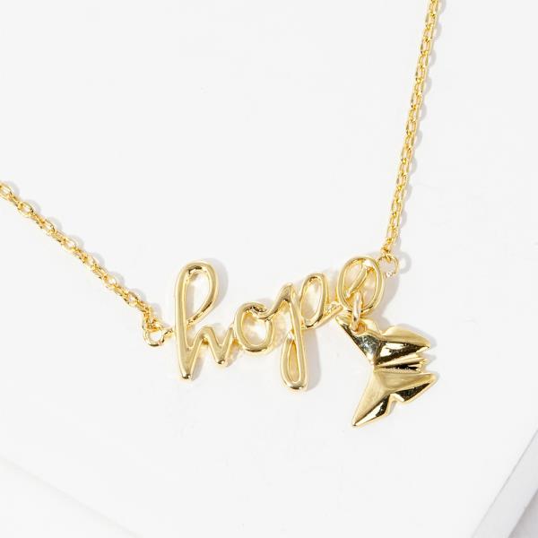 HOPE CURSIVE CHARM NECKLACE