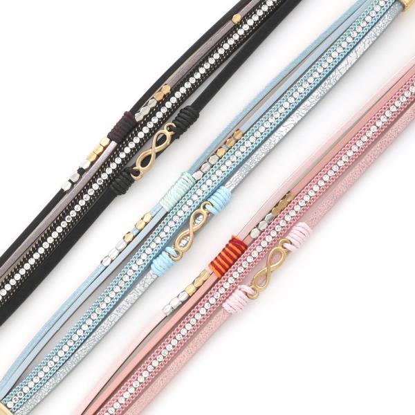 INFINITY CHARM BEADED MAGNETIC LAYERED BRACELET