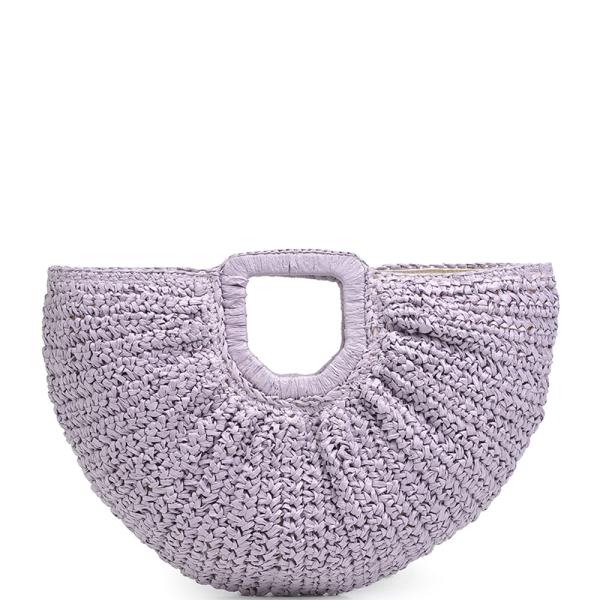 STRAW ROUND HANDLE BAG