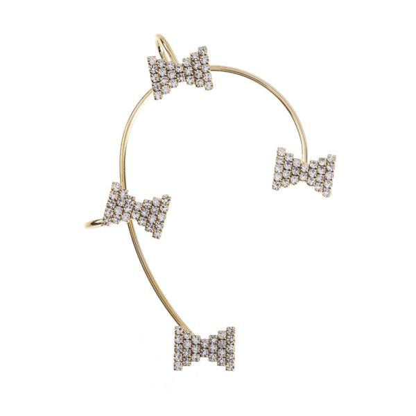 RHINESTONE BOW TIE EARCUFF