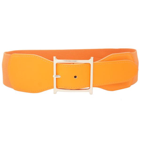 OVAL LINED BUCKLE ELASTIC BELT