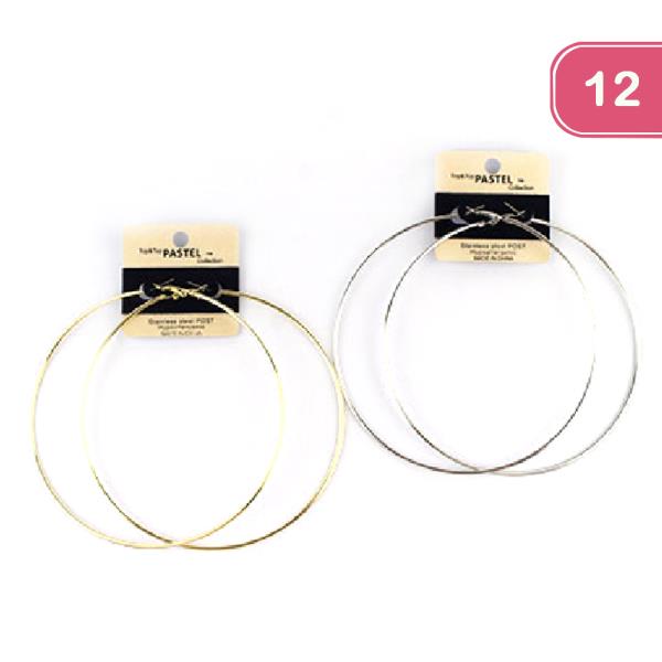 Metal Hoop Earring (12 Units)