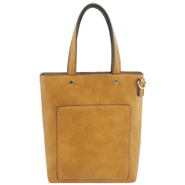 Plain Smooth Handle Crossbody Bag