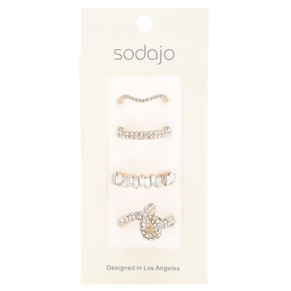 SODAJO Rhinestone Assorted Ring Set