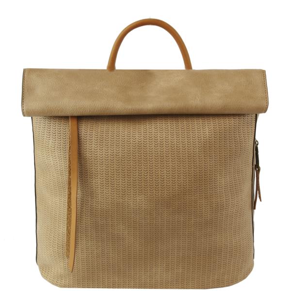 SMOOTH FOLDED ZIPPER HANDLE BACKPACK