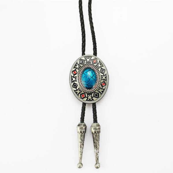 OVAL CONCHO Y SHAPE NECKLACE