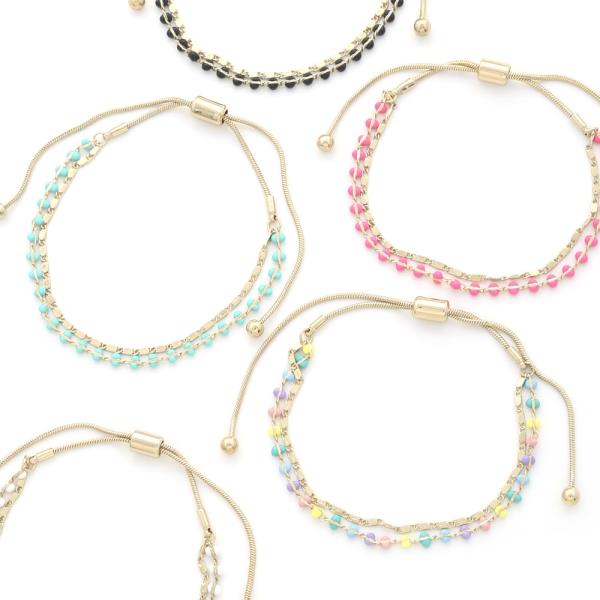 Beaded Slide Adjustable Bracelet