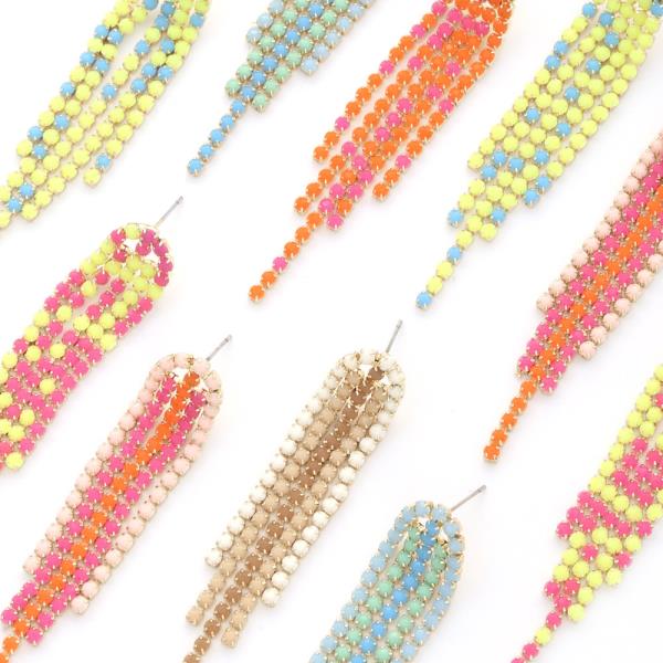 Beaded Chain Dangle Earring