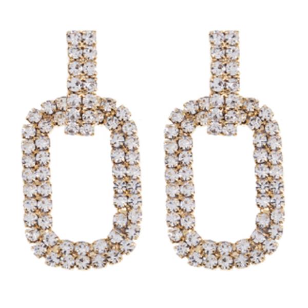 Rhinestone Rectangle Earring