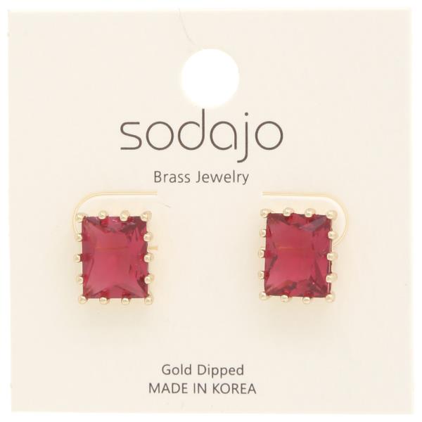 SODAJO Square Crystal Earring