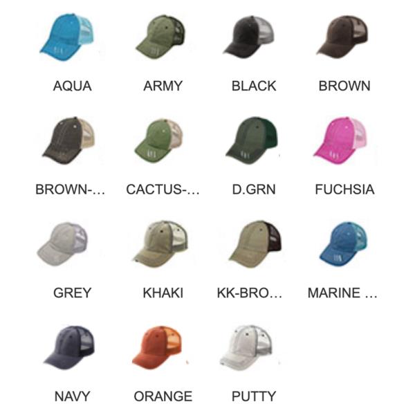 WASHED HERRINGBONE COTTON TWILL TRUCKER CAP