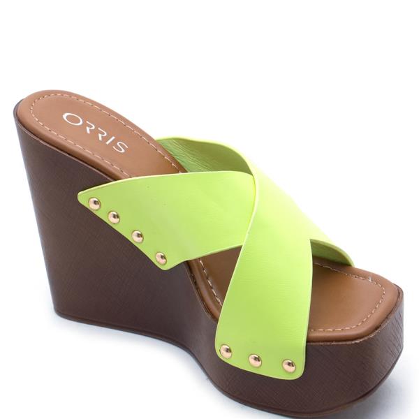 CROSSED STUD WEDGE HEEL 12 PAIRS
