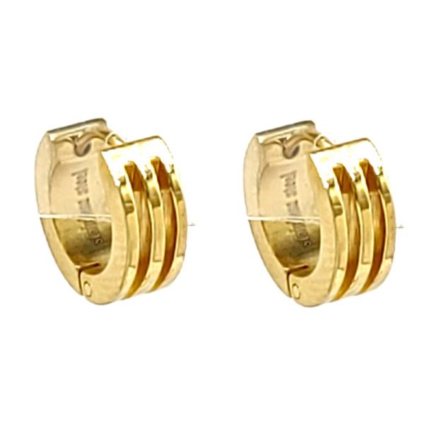 Dainty Lined Hoop Earring