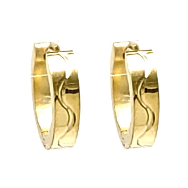 Wavy Line Metal Hoop Earring