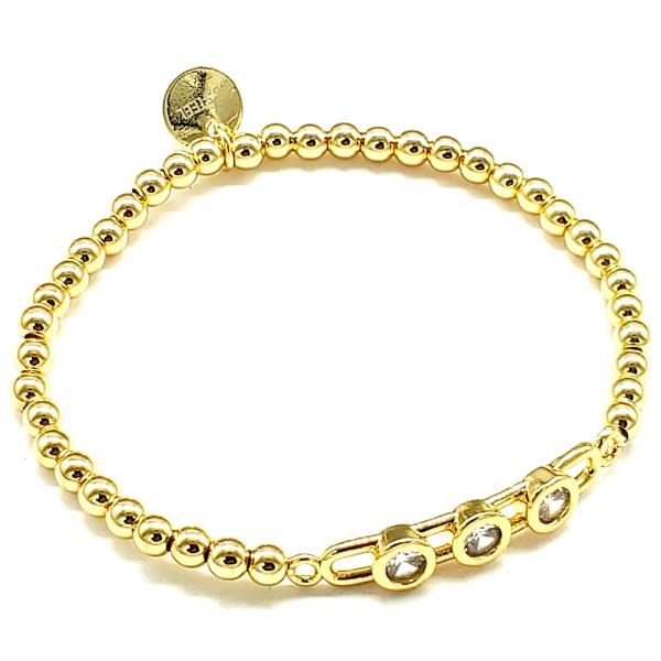 Stainless Steel Crystal Bead Bracelet