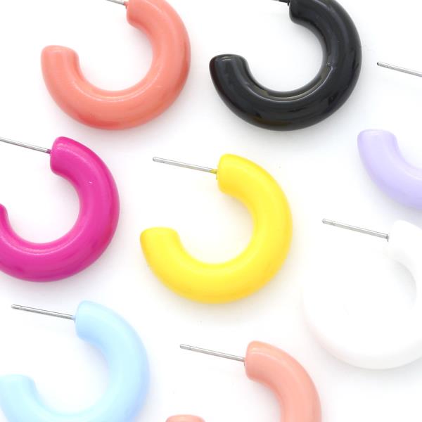 Color Metal Pipe Earring