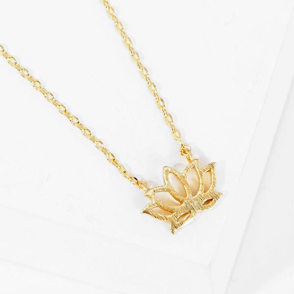 LOTUS CHARM NECKLACE