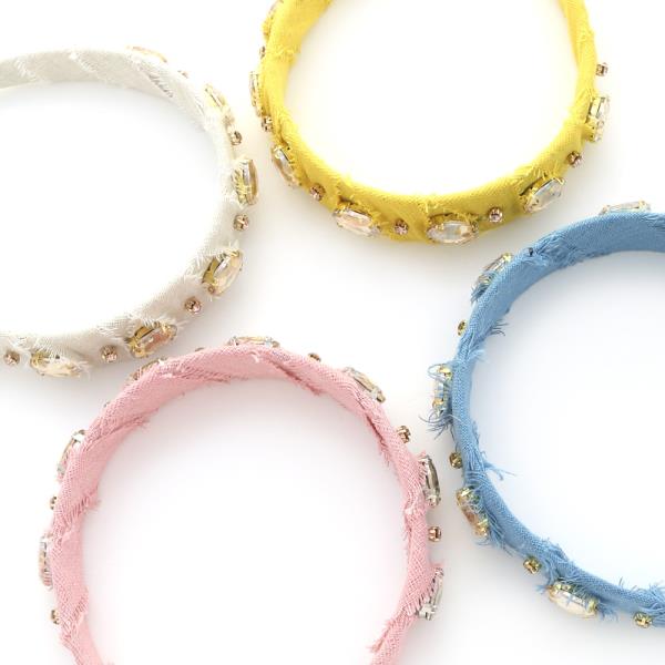 Oval Rhinestone Stud Headband
