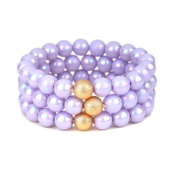 AB Ball Bead Multi Stretch Bracelet Set