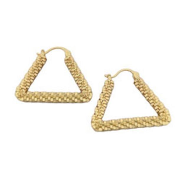 14K Gold White Gold Dipped Huggie Hoop